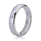Feshionn IOBI Rings Simply Elegant Four Stone Flush Mount CZ Band Ring in Platinum or Rose Gold Plating - Ring