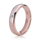 Feshionn IOBI Rings Simply Elegant Four Stone Flush Mount CZ Band Ring in Platinum or Rose Gold Plating - Ring