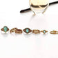 Feshionn IOBI Rings Turquoise Trendy Boho Midi-Knuckle Rings Set of 10 - Silver or Gold