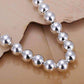 Feshionn IOBI Sets Bold Beads Sterling Silver Matching Bracelet and Necklace Set
