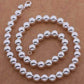 Feshionn IOBI Sets Bold Beads Sterling Silver Matching Bracelet and Necklace Set