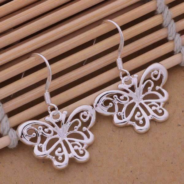 Feshionn IOBI Sets Flights of Fancy Sterling Silver Butterfly Matching Necklace and Earring Set