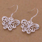 Feshionn IOBI Sets Flights of Fancy Sterling Silver Butterfly Matching Necklace and Earring Set