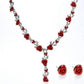 Feshionn IOBI Sets Metallic Red Reflections of Rose Necklace and Stud Earring Set - Available in Four Colors