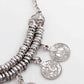 Feshionn IOBI Sets Noble Roman Dangling Coin Collar Necklace, Bracelet and Earring Set