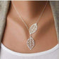 Feshionn IOBI Sets White Gold Necklace Seasons of Beauty Leaf Cut Out Necklace or Earrings