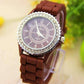 Feshionn IOBI Watches Chocolate Brown Sparkly Silky Silicone Watch - Choose Your Color