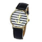 Feshionn IOBI Watches CLEARANCE - Ahoy! Anchor Watch in Black and White Stripes