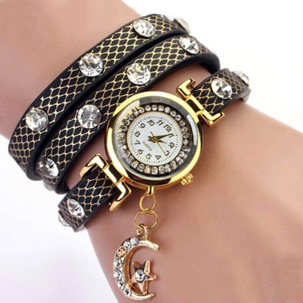 Women's Chronograph Creative Moon Phase Waterproof Wristwatch silver white  / Russian Federation | Gold watches women, Bracelet watches women, Casual  watches women