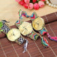 Feshionn IOBI Watches Red Multi Offbeat Hand Woven Watch in 13 Colorful Patterns