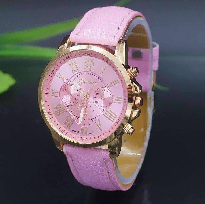 Feshionn IOBI Watches Rosy Pink CLEARANCE - Rose Gold Classic Geneva Watch - Choose Your Color
