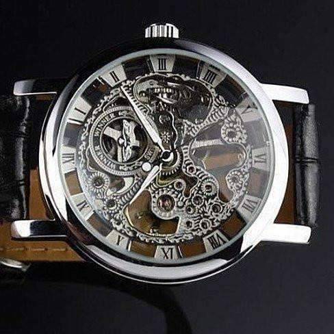 Feshionn IOBI Watches Sleek Mechanical Skeleton Automatic Watch For Men