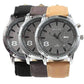 Feshionn IOBI Watches Sueded Leather 8 Watch For Men or Women - Your Choice of Black, Camel, or Dark Grey