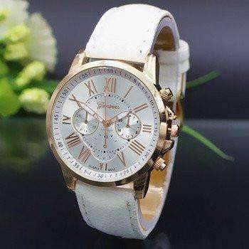 Feshionn IOBI Watches White CLEARANCE - Rose Gold Classic Geneva Watch - Choose Your Color