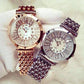 Feshionn IOBI Watches White Gold Spectacle Deluxe Austrian Crystal Luxury Ladies Watch in Two Colors