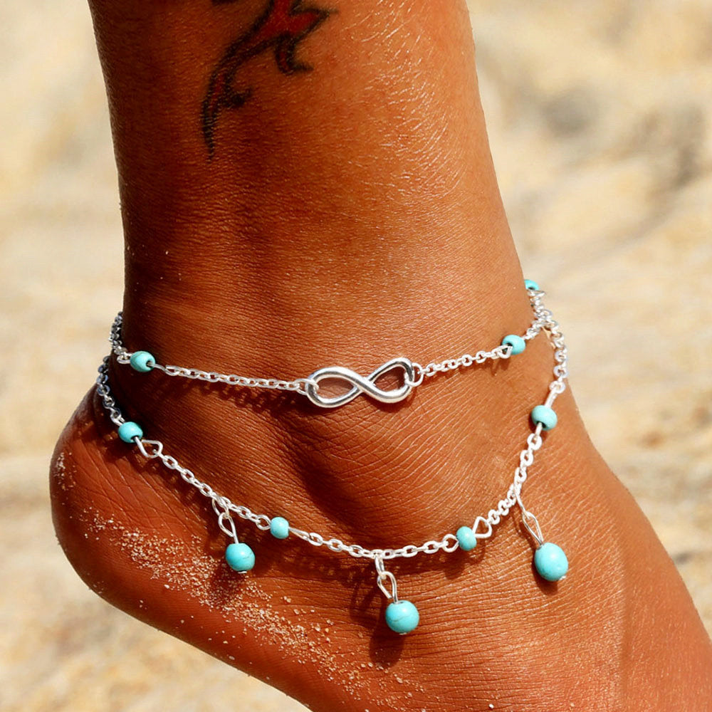 IFMIA New Pineapple Anklets Pearl Star Infinity Ankle Bracelet Set Bohemia  Foot Beach Anklets Women Fashion Bead Chain Jewelry - AliExpress