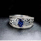 Ines En Bleu 1.25CT Filigree Band IOBI Simulated Diamond Ring