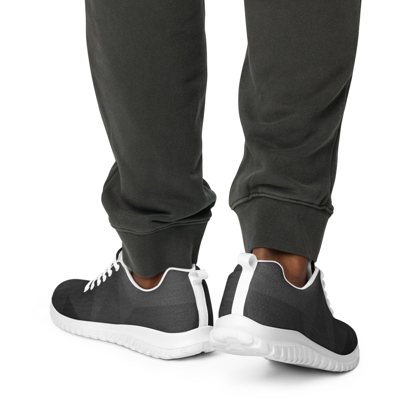 DASH Geo Black Men’s Athletic Shoes Lightweight Breathable Design by IOBI Original Apparel