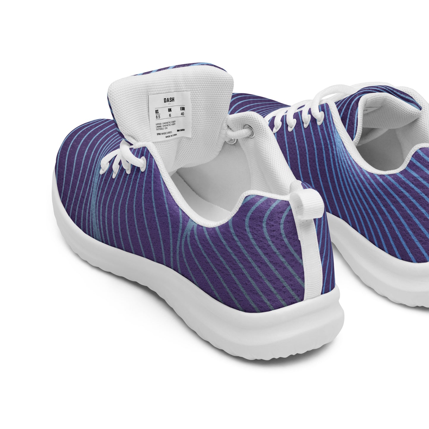 DASH Groovy Purple Men’s Athletic Shoes Lightweight Breathable Design by IOBI Original Apparel