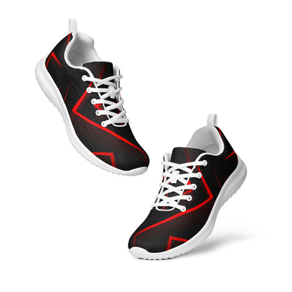 DASH Web Red Men’s Athletic Shoes Lightweight Breathable Design by IOBI Original Apparel