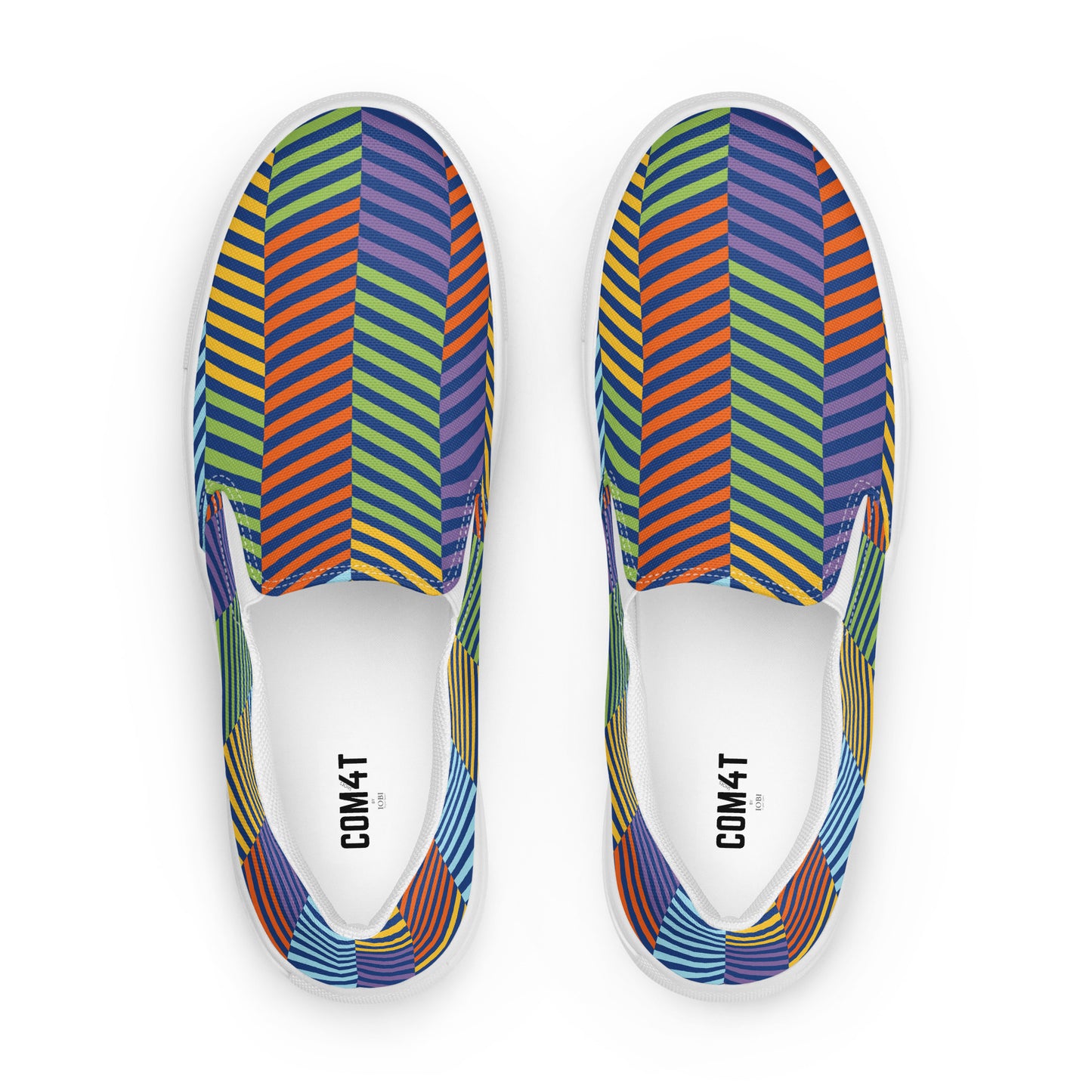 COM4T Color Men’s Slip-On Canvas Fashion Shoes by IOBI Original Apparel