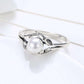 Pearl Blossom Petals and CZ Sterling Silver Ring for Women