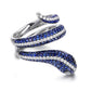 Tempeste En Bleu 2CTW Snake IOBI Simulated Diamond Ring