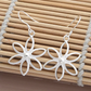 Star Flower Light Silver Earrings For Woman