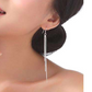 Triple Tassel Dangling Silver Snake Chain Versatile Hook Earrings For Woman