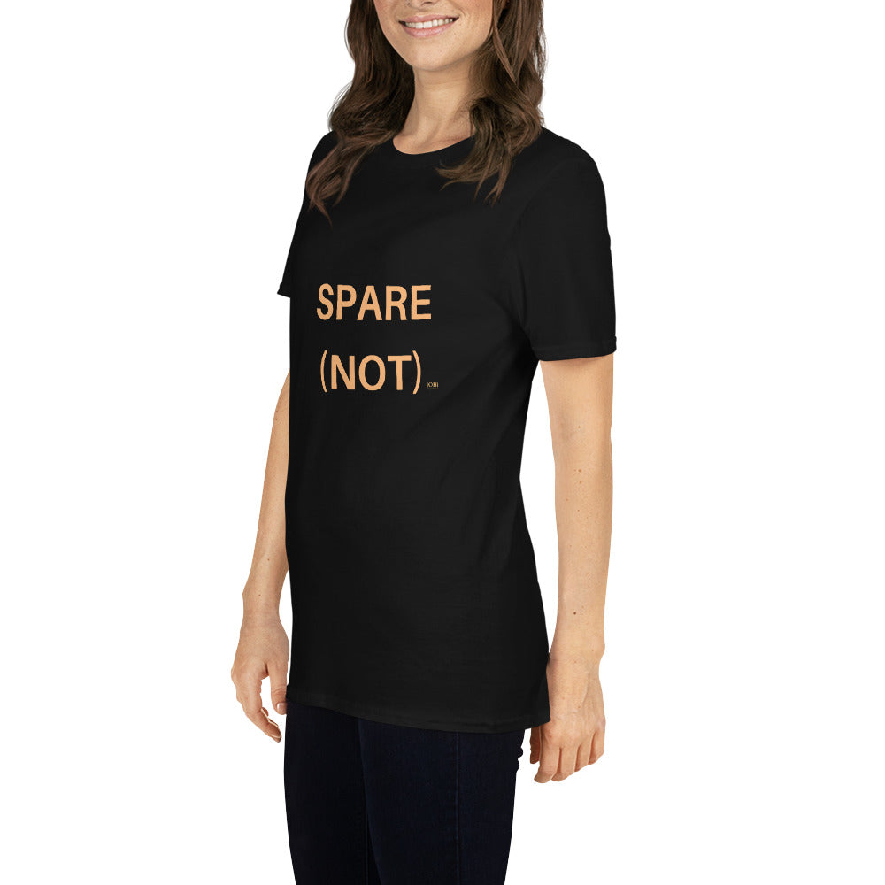 Short-Sleeve Women Soft T-Shirt Spare (not) Design by IOBI Original Apparel