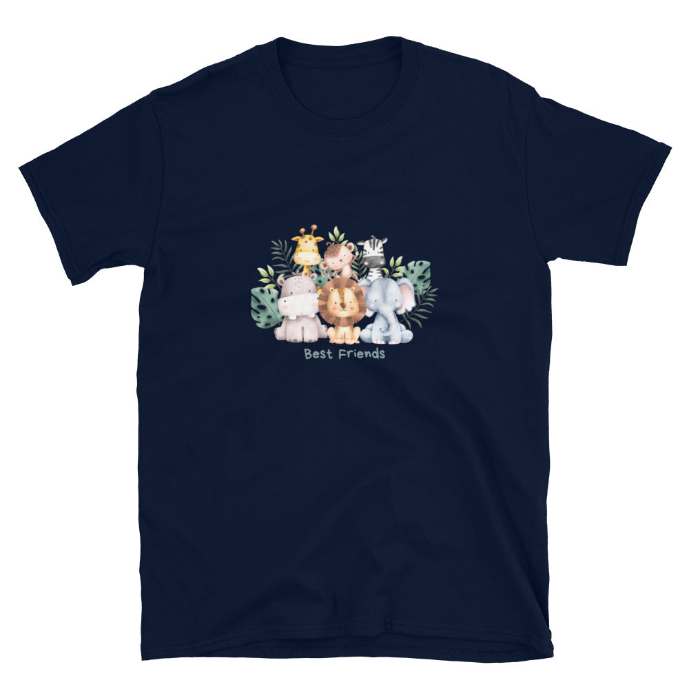 Short-Sleeve Women Soft T-Shirt Safari Best Friends Design by IOBI Original Apparel
