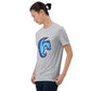 Short-Sleeve Men Soft T-Shirt Electric Blue Dragon Symbol Design by IOBI Original Apparel