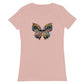 Women’s Fitted T-Shirt Super Soft & Stretchy Slim Fit Next Level Magical Butterfly Design by IOBI Original Apparel
