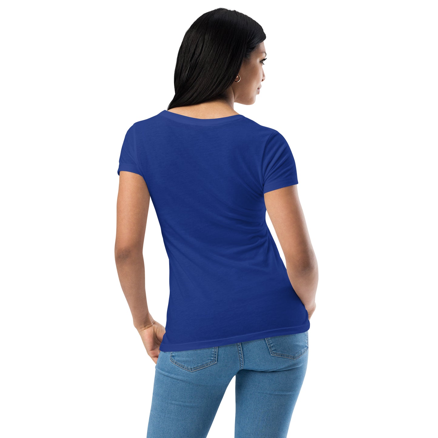 Women’s Fitted T-Shirt Super Soft & Stretchy Slim Fit Next Level Magical Sea Horse Design by IOBI Original Apparel