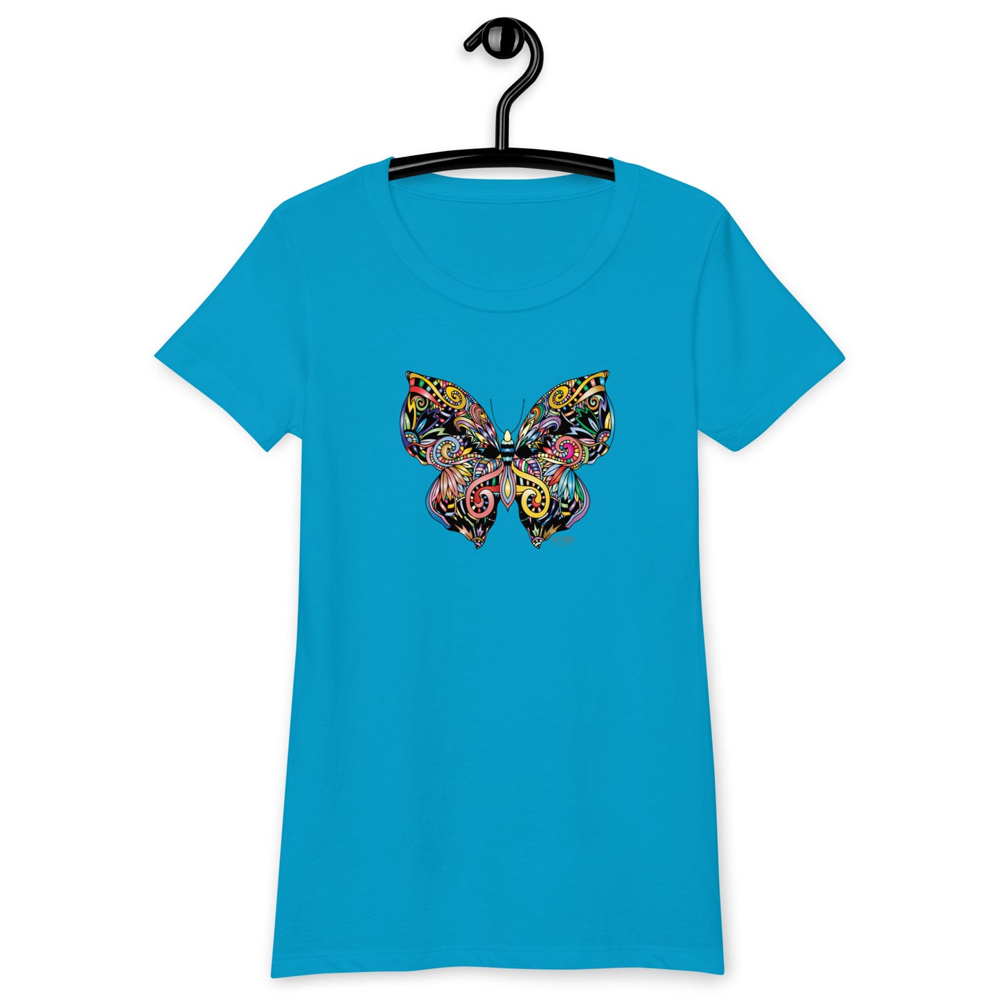 Women’s Fitted T-Shirt Super Soft & Stretchy Slim Fit Next Level Magical Butterfly Design by IOBI Original Apparel