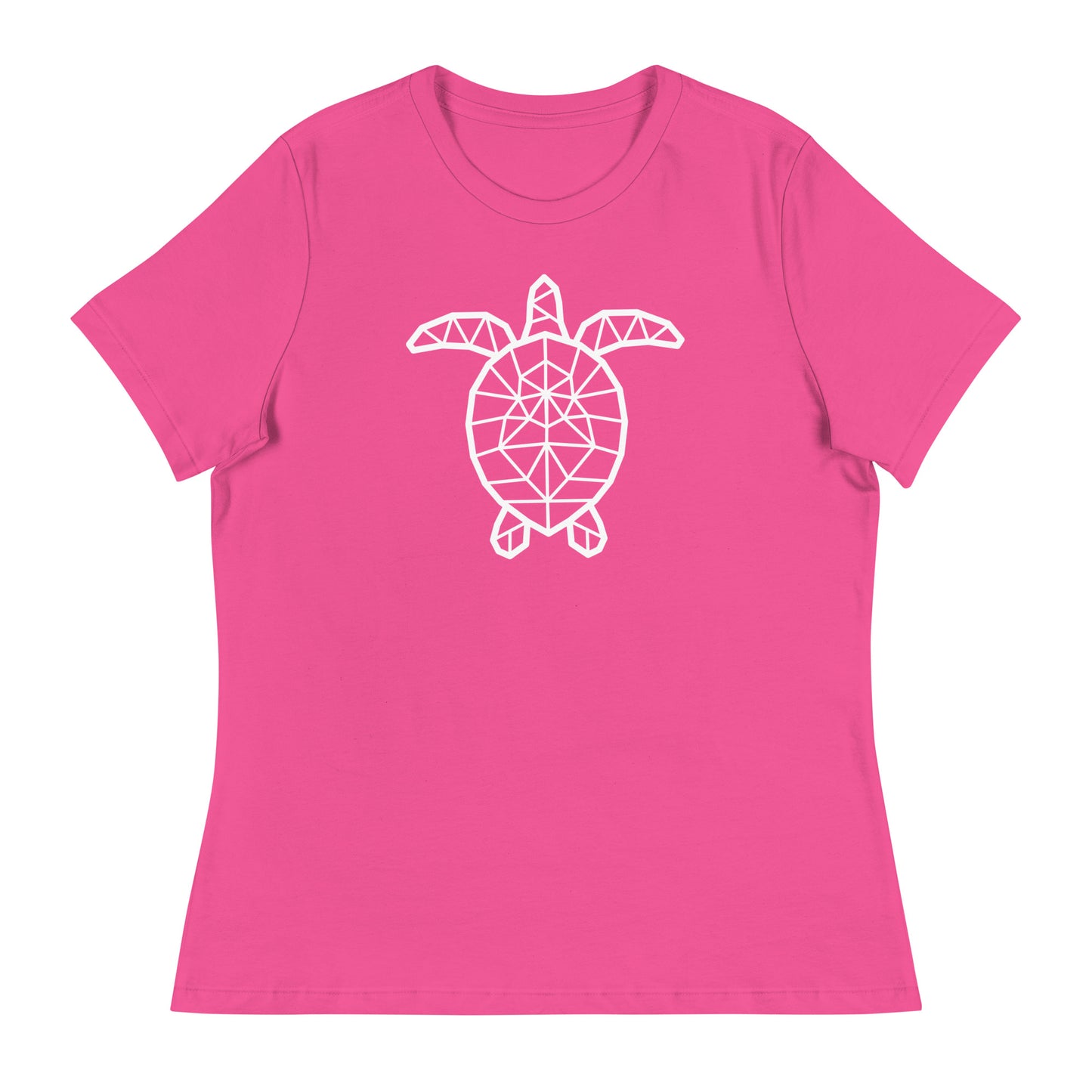 Women's Relaxed Soft & Smooth Premium Quality T-Shirt Mosaic Turtle Design by IOBI Original Apparel