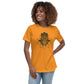 Women's Relaxed Soft & Smooth Premium Quality T-Shirt Gold Bead Hamsa Design by IOBI Original Apparel