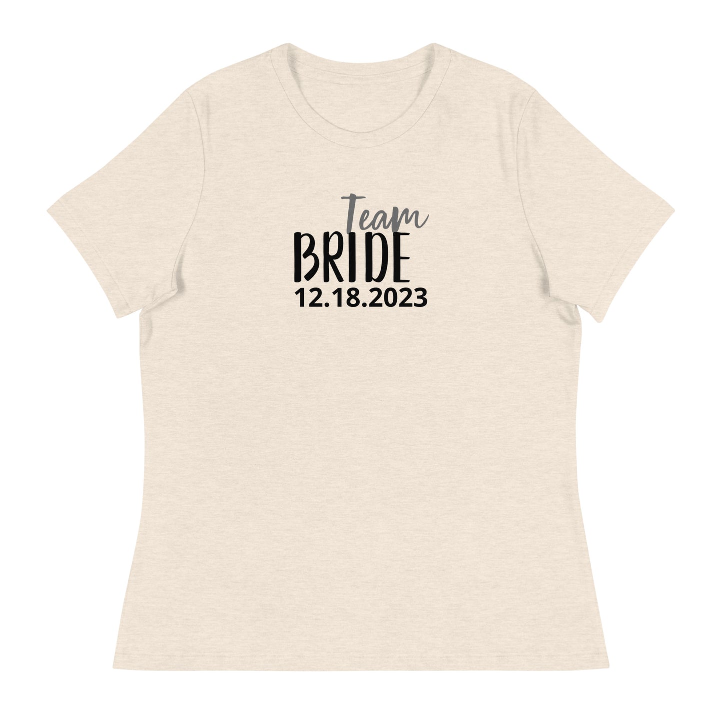 Women's Relaxed Soft & Smooth Premium Quality T-Shirt Personalize Customize Bride Bridesmaids Wedding or Bachelorette Party Design by IOBI Original Apparel