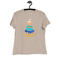 Women's Relaxed Soft & Smooth Premium Quality T-Shirt It's Healthy To Be Happy Design by IOBI Original Apparel