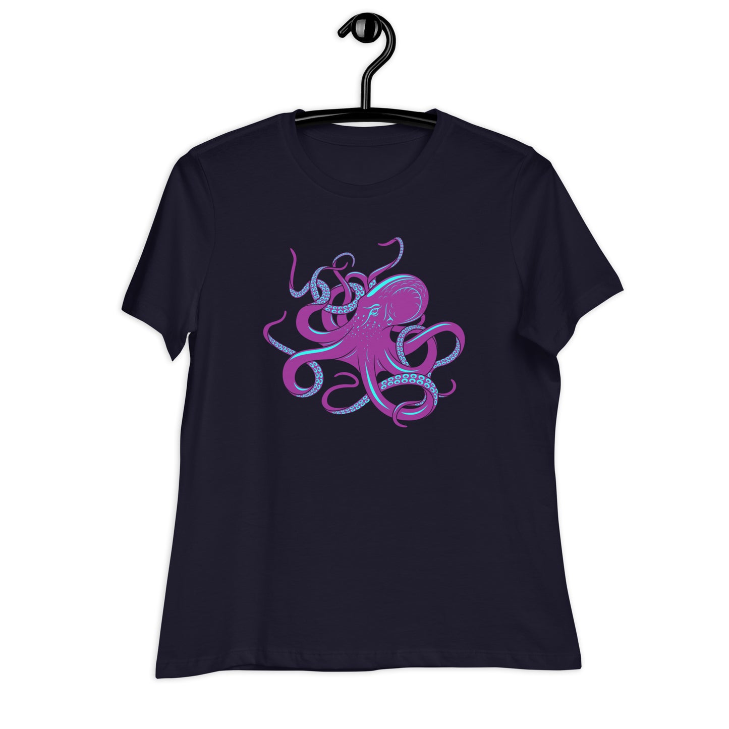 Women's Relaxed Soft & Smooth Premium Quality T-Shirt Cool Octopus Design by IOBI Original Apparel