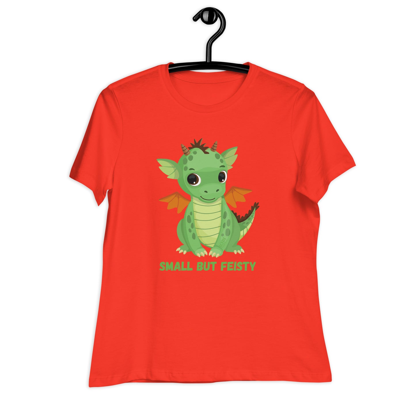 Women's Relaxed Soft & Smooth Premium Quality T-Shirt Small But Feisty Dragon Design by IOBI Original Apparel