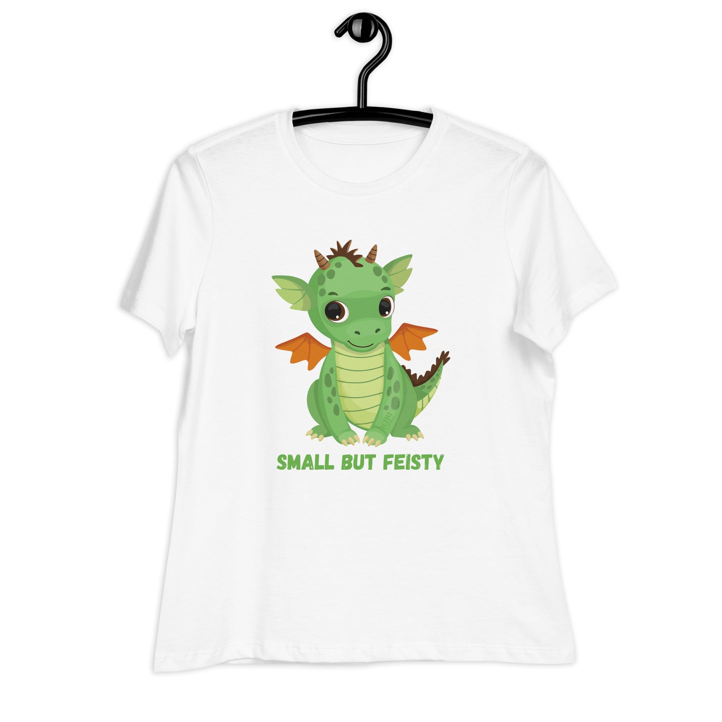 Women's Relaxed Soft & Smooth Premium Quality T-Shirt Small But Feisty Dragon Design by IOBI Original Apparel