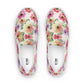 Women’s slip-on canvas shoes Poppy Bloom Flowers Design by IOBI Original Apparel