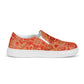 Women’s slip-on canvas shoes Red Paisley Design by IOBI Original Apparel